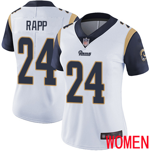 Los Angeles Rams Limited White Women Taylor Rapp Road Jersey NFL Football 24 Vapor Untouchable